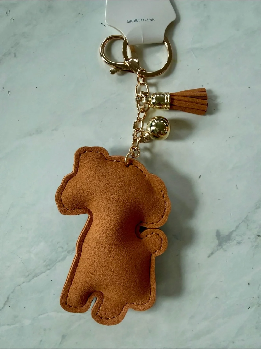 ✨ NWT Rhinestone Goldendoodle Dog Puffy Bag Charm & Keychain ✨